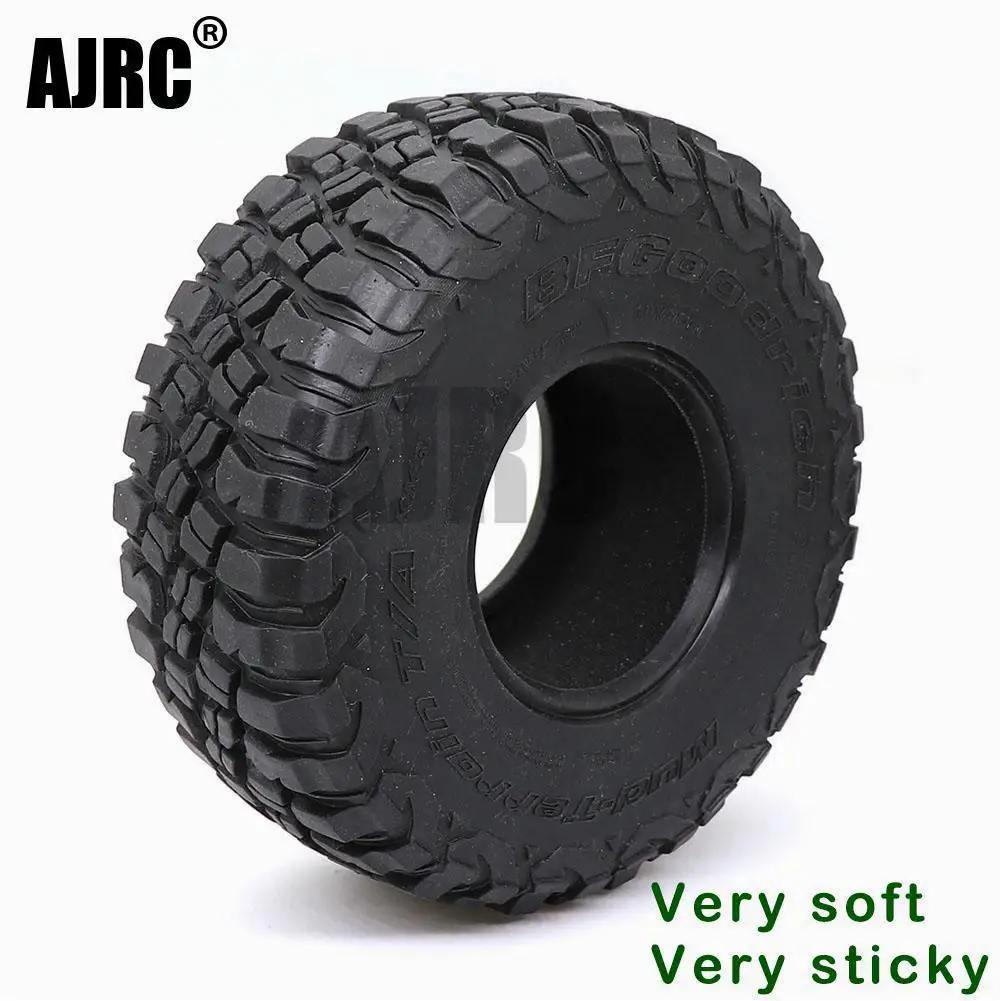 Ajrc-neumáticos de goma de 2,2 pulgadas y 120mm para coche de control remoto, para Rock Track Redcat Scx10 Ii Axial 1/10 90046 90047 Trx-4 Rc4wd D90 D110 Trx-6 G63