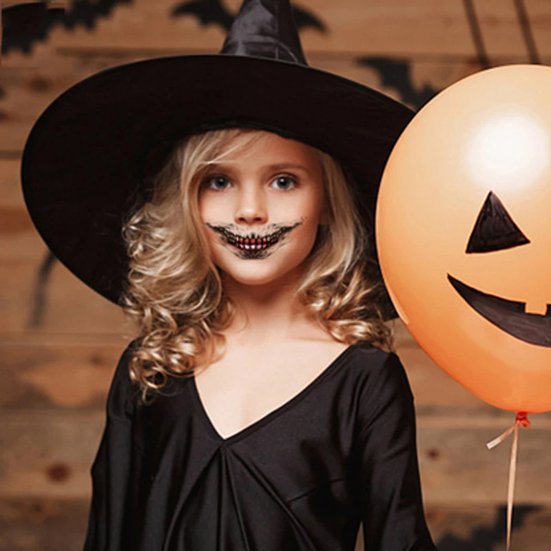 5 шт. водостойкие наклейки на лицо рот и зубы | Дом сад