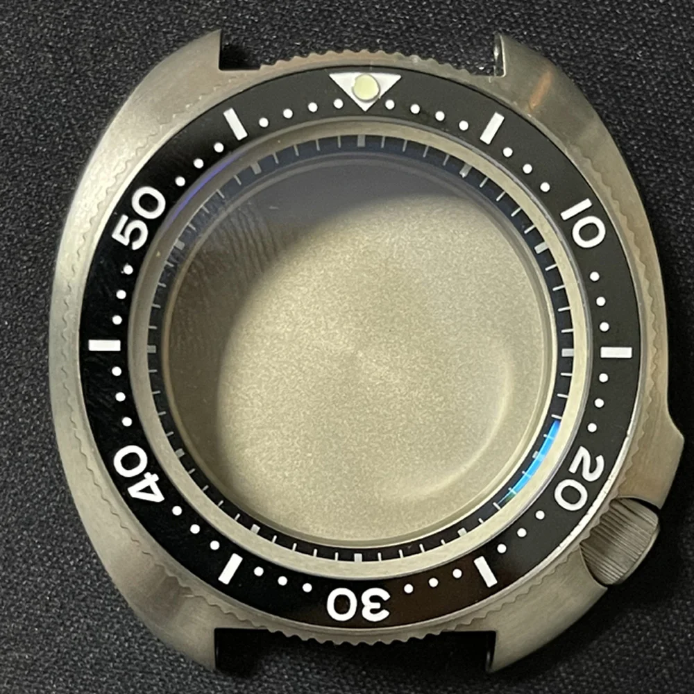 Watch Parts Titanium Turtle Watch Case Sapphire Glass Ceramic Insert 200m Water Resistance Suitable For NH35/36 Movement enlarge