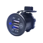 Водонепроницаемое автомобильное зарядное устройство, USB 3,1 А, 12 В24 В, С переключателем, кабелем 60 см для автомобиля, RV, ATV, лодки, морского мотоцикла, мобильного телефона