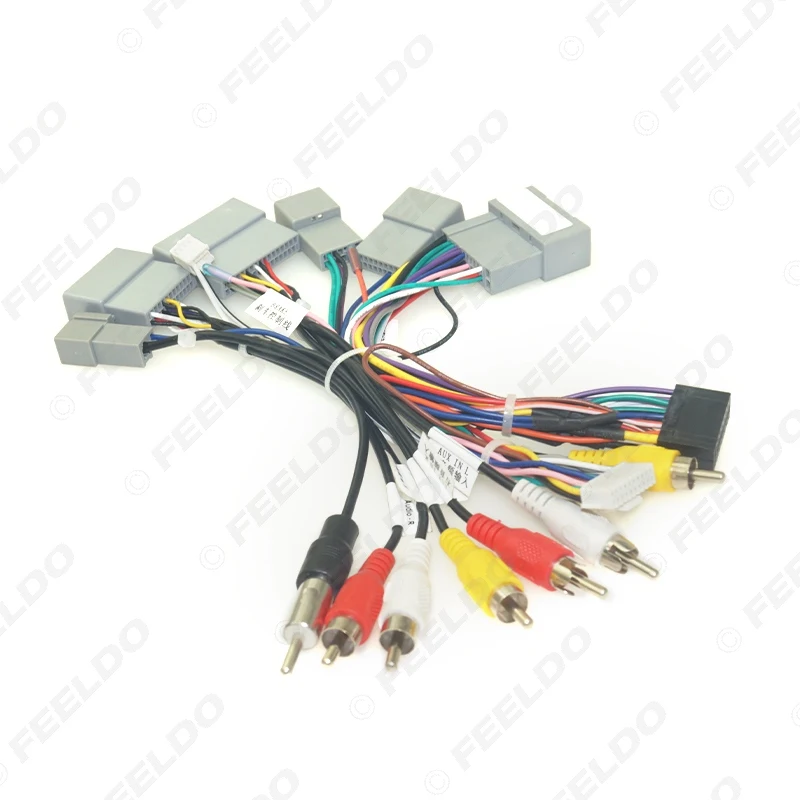Автомобильный 16pin аудио жгут проводов LEEWA с can-шиной для Honda Civic CRV Breeze Aftermarket стерео