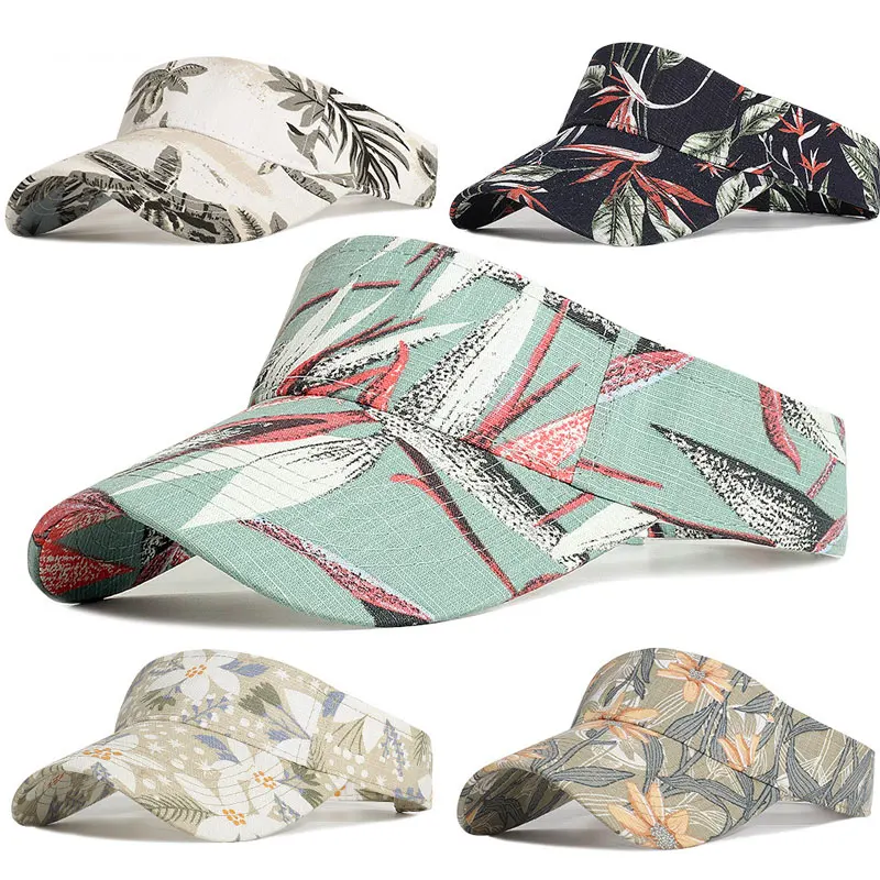 

2021 New Summer Sun Hats for Women Men Print Classic Sun Cap Fashion Beach Visor Hat Casual Riding Trucker Cap Gorras Para Mujer