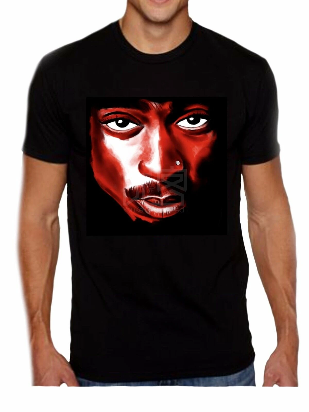 Tupac All Eyez On Me 2Pac черная футболка унисекс модная с круглым вырезом из 100%