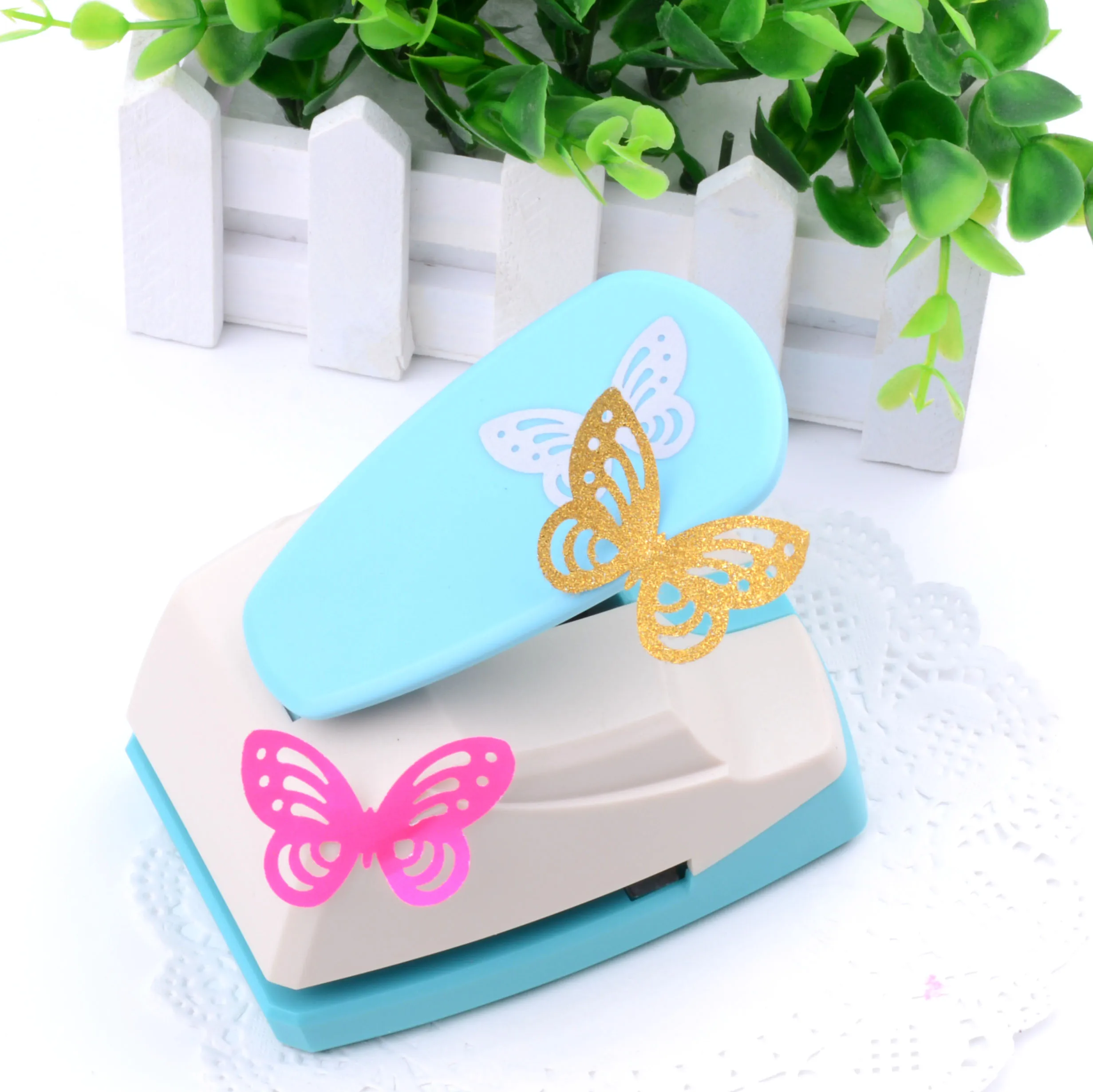 Большой Дырокол в форме бабочки 3D резак для бумаги детские инструменты