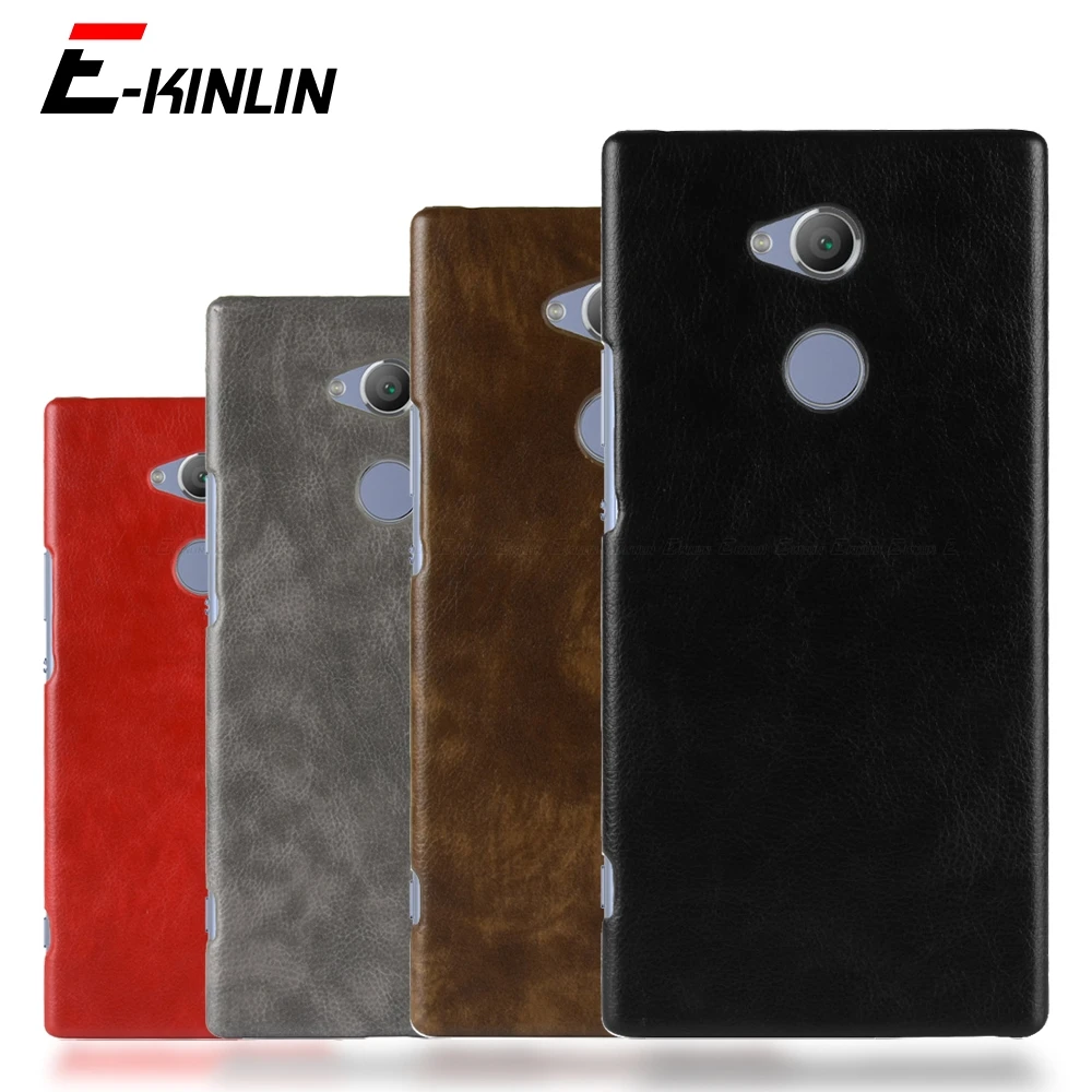 Твердый чехол из поликарбоната с текстурой личи для телефона Sony Xperia XA2 Plus Ultra L3 L4 XZ2