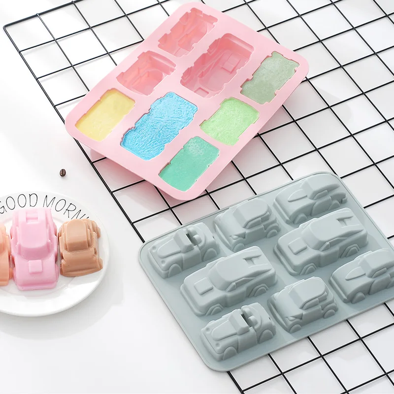 

DIY classic car silicone cake mould 8 even car shape silicone mold soft candy chocolate biscuit mold kitchen baking tools