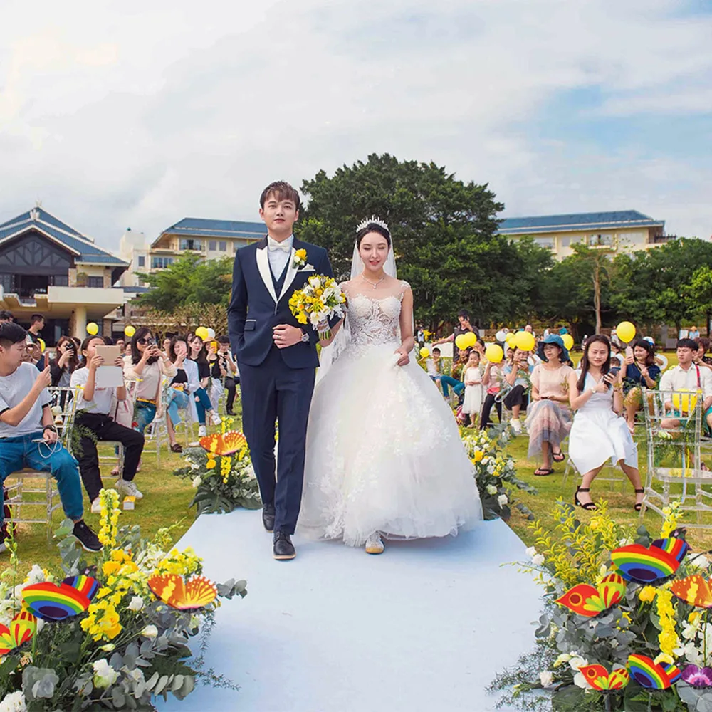 

25Pcs Butterflies Stakes Garden Fake Butterflies Decorations Ornaments (Random Color)