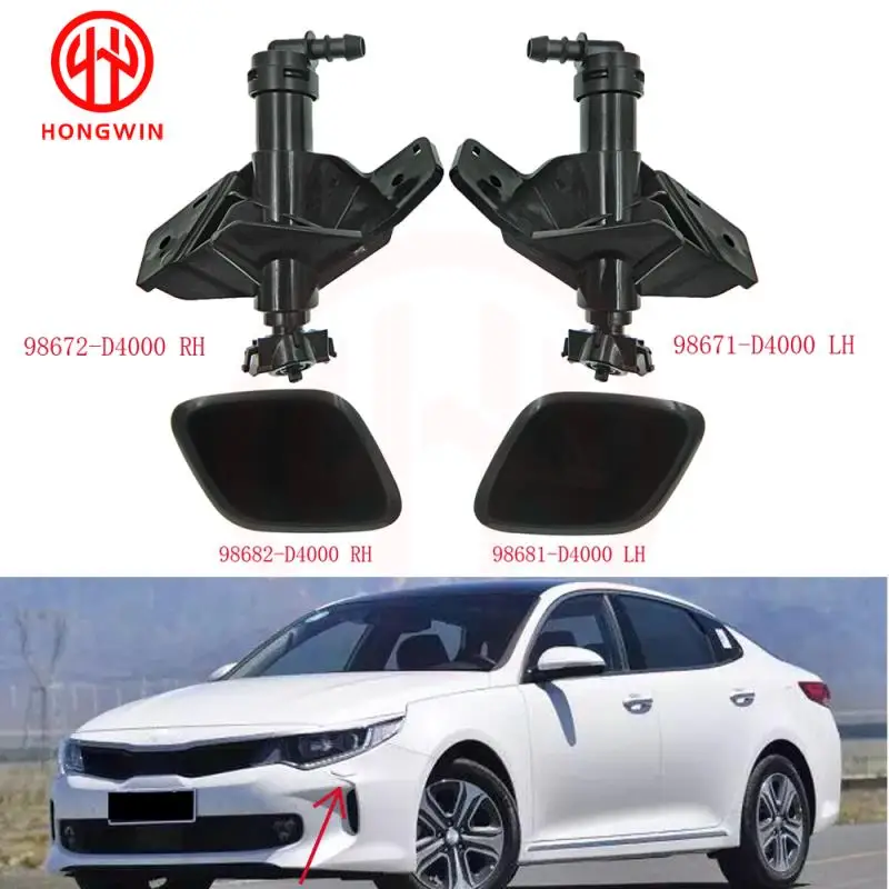 For Kia Optima K5 2015 2016 2017 2018 Front Head Lamp Light Washer Nozzle Cleaning Actuator Pump&Cover 98671-D4000&98672-D4000