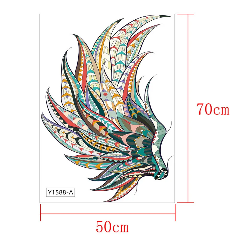 Colorful Angel Wings Design Wall Sticker Home Decor Living Room Art Decal Vinyl Interior Bedroom Decoration Removable Mural | Дом и сад