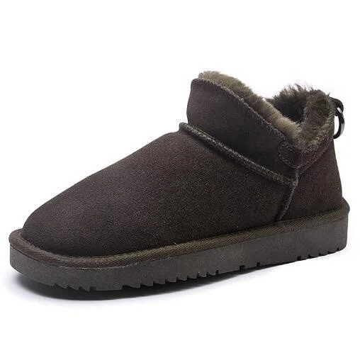 

2022 Snow Boots Women's New Winter Wild Korean Short Tube Short Boots Flat Bottom Bread Shoes Students Plus Velvet Cotton Shoes