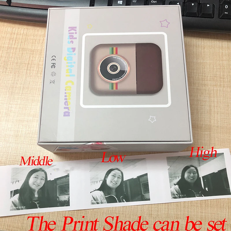 

Children's Camera Kids Instant Print Camera 1080P HD Photo Video Digital Camera With 3 Rolls Thermal Photo Paper Gift For Child