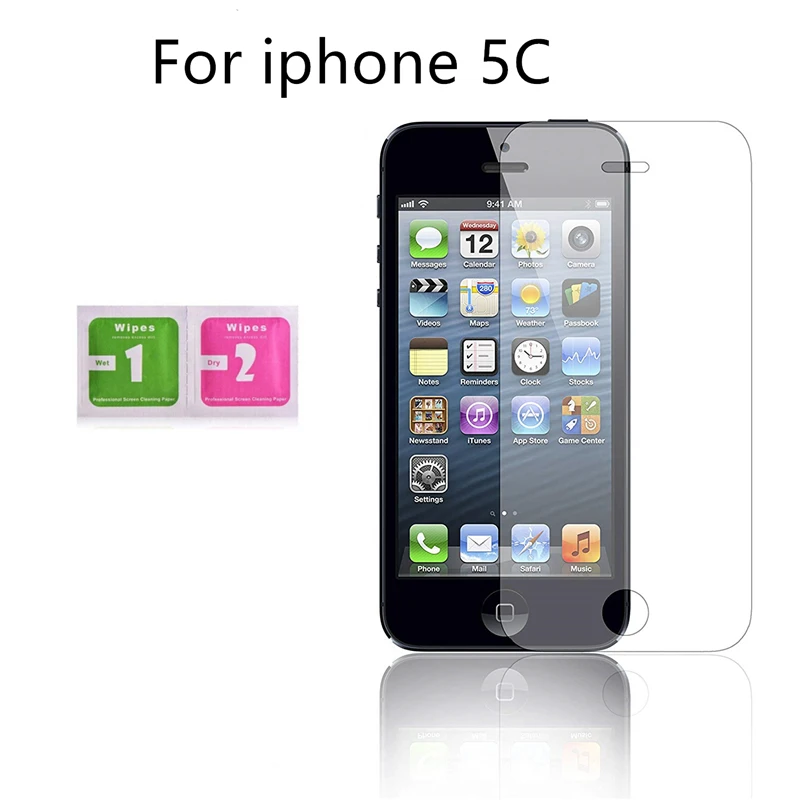 Гарантия качества 0,3 мм 2.5D Закаленное стекло-экран протектор для iPhone 5C HD закаленное защитное стекло+ протрите