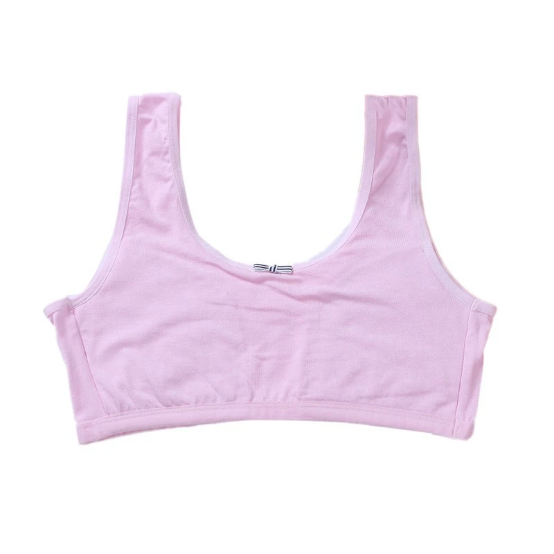 Летний тонкий тренировочный льняной мягкий бюстгальтер для девочек спортивный