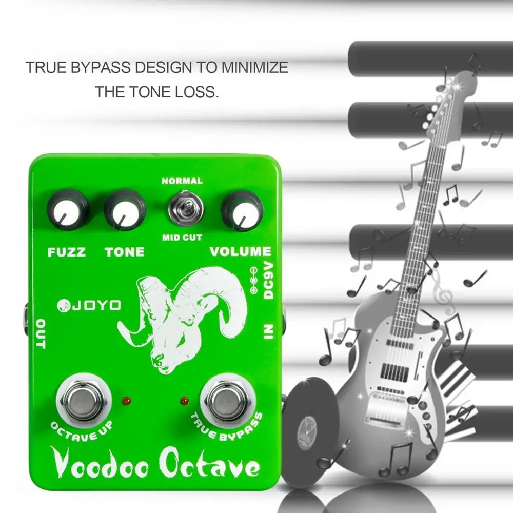 oyo jf 12 voodoo octave fuzz effekt gitarre pedal electric bass dynamische kompression effekte true bypass musical gitarre zubehör free global sh