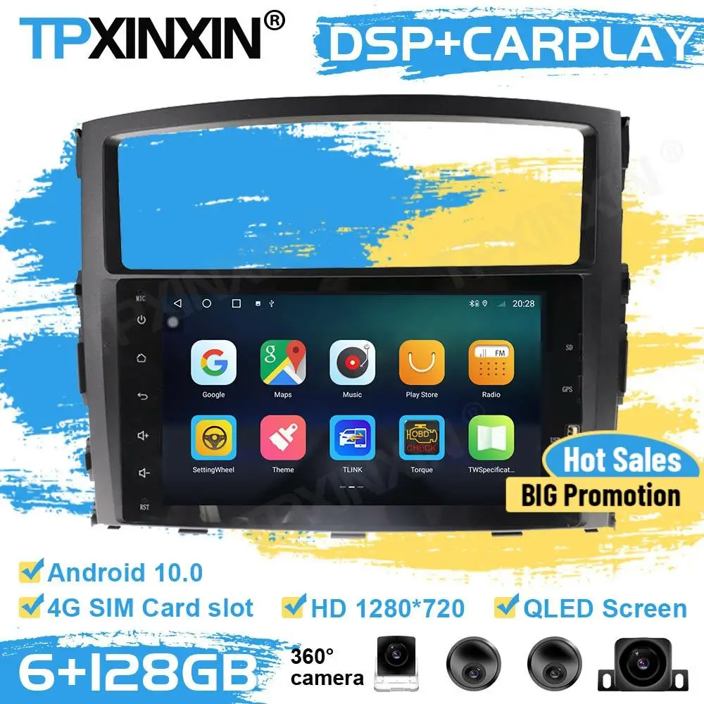 

Cameras Car Radio Stereo Receiver Android 10 For Mitsubishi Pajero 2006 2007 2008 2009 2010 2011 GPS Player Auto Audio Head Unit