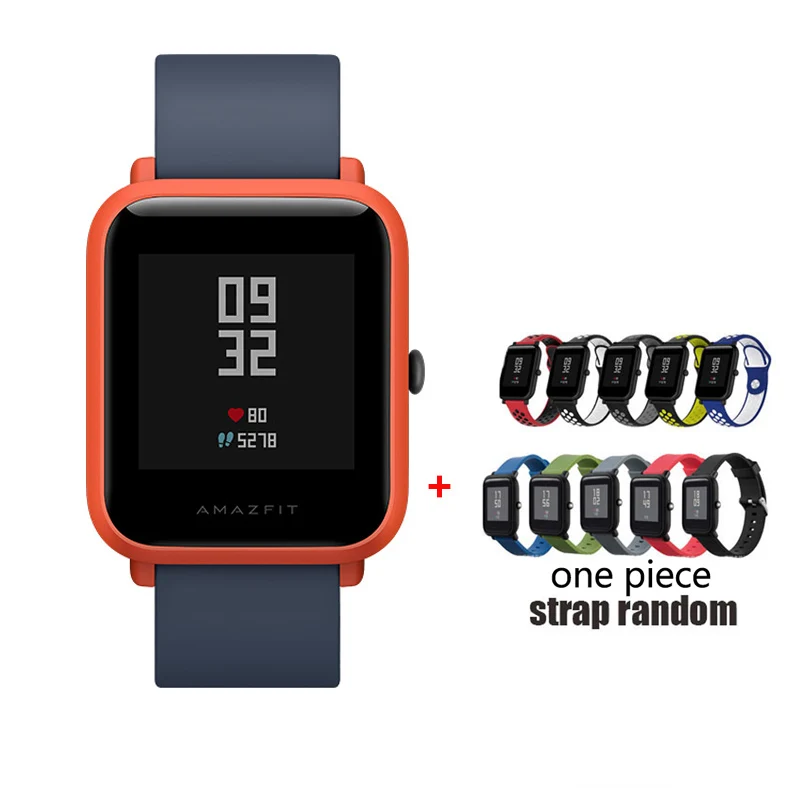 Bip-orange Amazfit Bip gps Xiaomi Amazfit Bip Смарт-часы Huami Miband Pace bip Lite Gloness умные часы сердечного ритма для телефона MI8 IOS - Цвет: Bip-orange