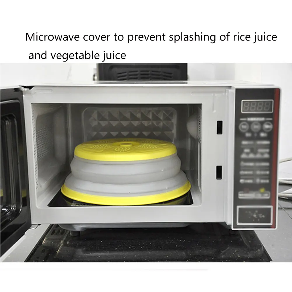 

Prevents Splatter Fruit Collapsible Microwave Cover Fresh Keeping Multifunction For Food Restaurant Non Toxic Dustproof Vented