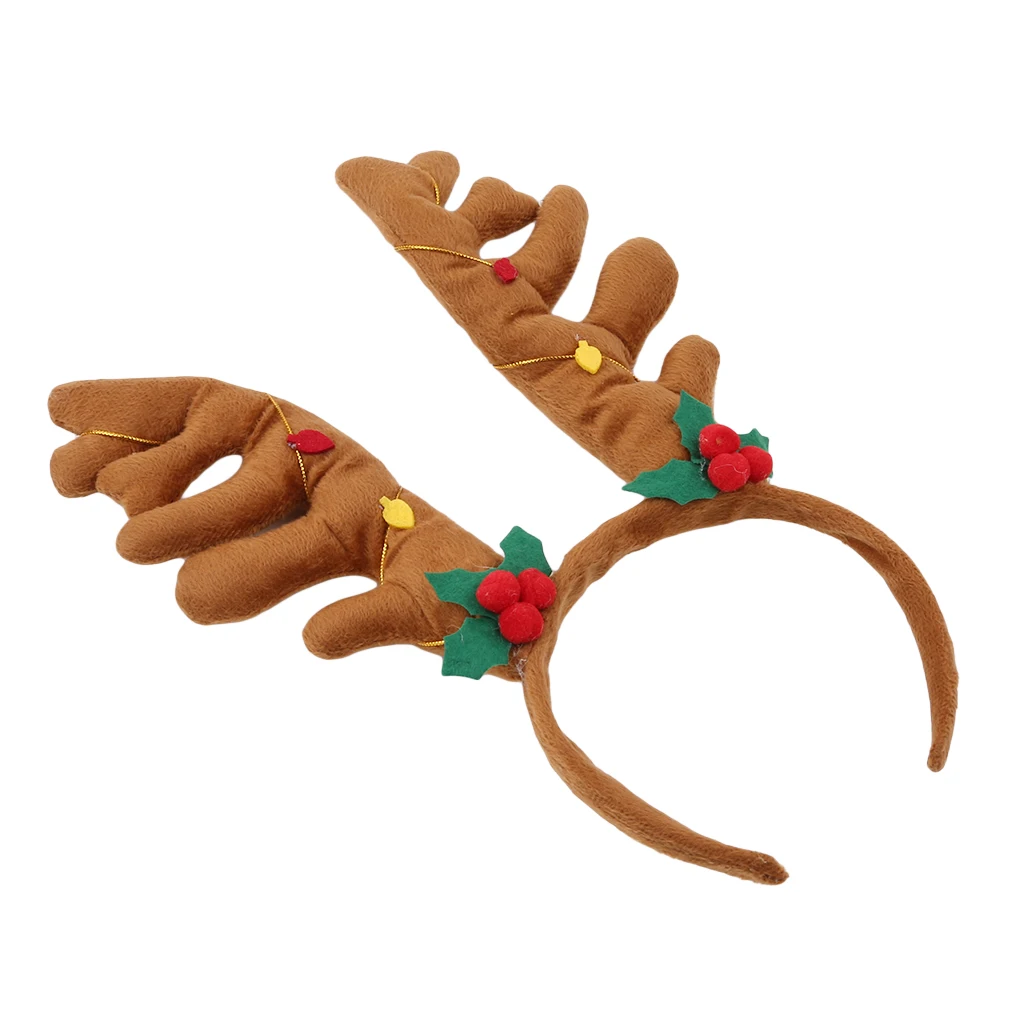 

1PC Kids Christmas Hair Band Headband Accessories Antlers With Bells Cute Kids Elk Hair Hoop Fashion For Christmas Gift