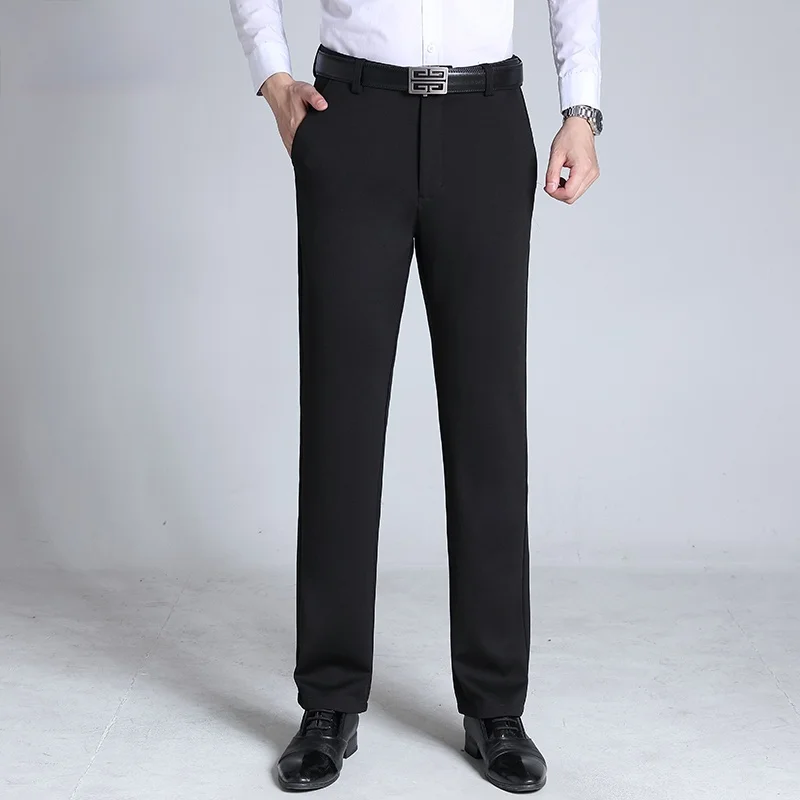 

2021 Spring And Autumn Brand Pants Business Casual Brand Youth Men's Plus Size Fit Straight Elasticity Trousers