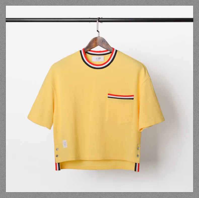 

2021 Fashion TB Brand Short T-Shirt Women Loose Sport Clothing Hip Hop Half Sleeve Summer O-neck OS Style Cotton Shirts