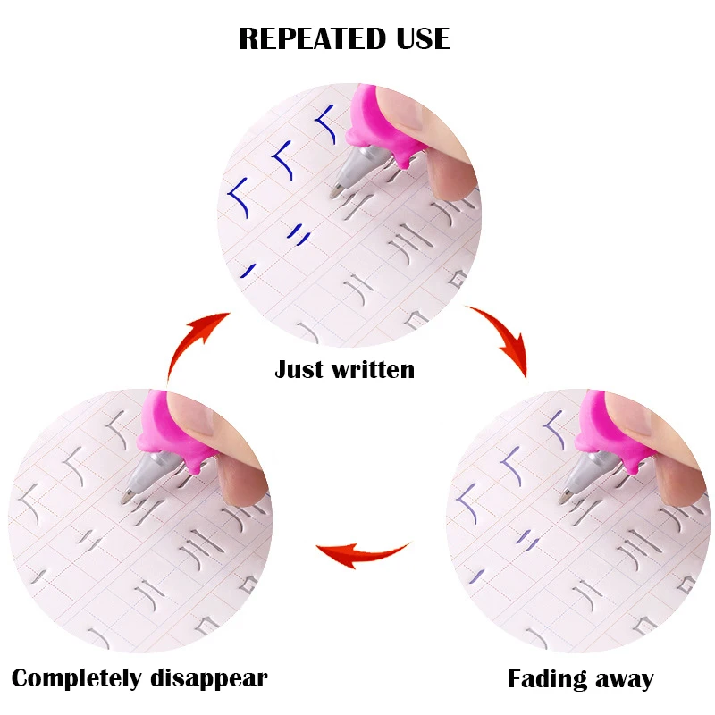6 шт./компл. цифровая тетрадь английская ручная запись круглая копия алфавит