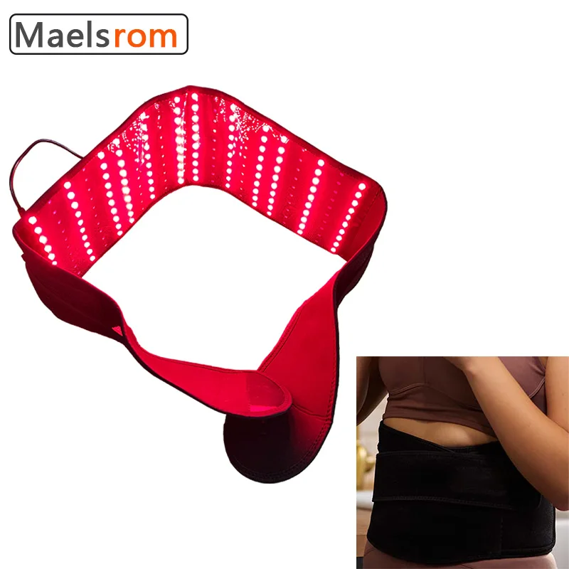 New Red Light Therapy Belt Near Infrared Two Modes Light Flashing 130X28cm Large Pads Wearable Wrap for Pain Relief Weight Loss