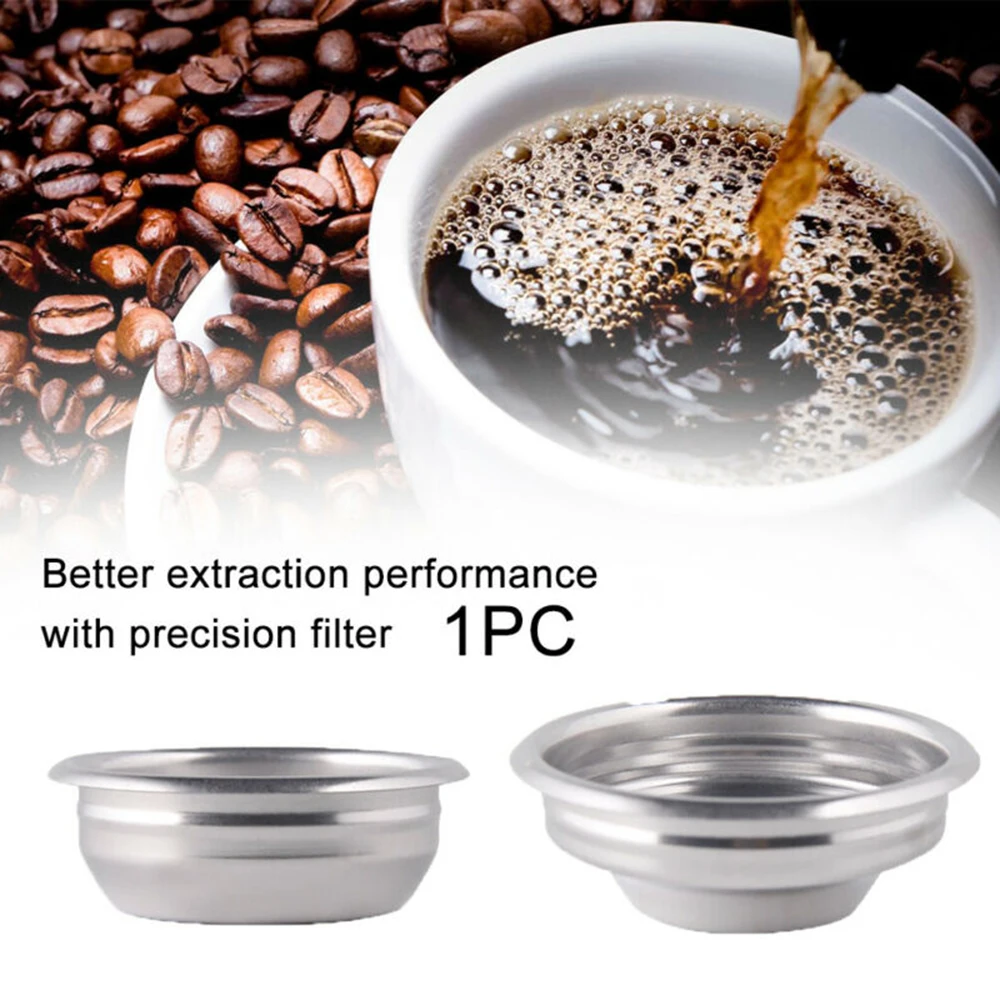 

Stainless Steel 58mm Silver Filter Basket for Portafilter Reusable Coffeeware for Home and Cafe Coffee Machine Accessories