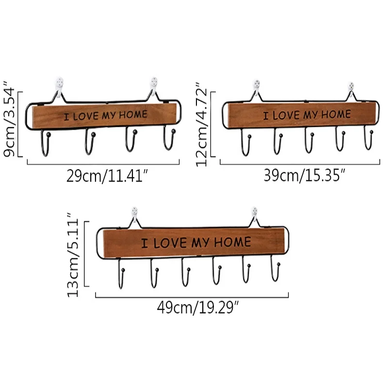 Вешалка крючок 3 Размеры современный минималист стиль деревянная настенная