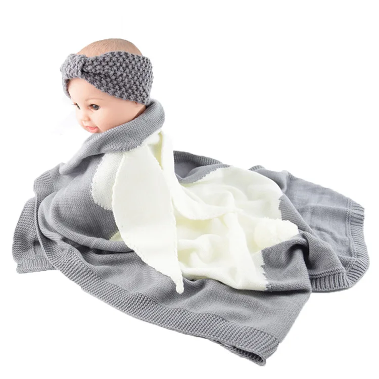 Одеяло с заячьими ушками 3D трехмерное трикотажное покрывало одеяло детский