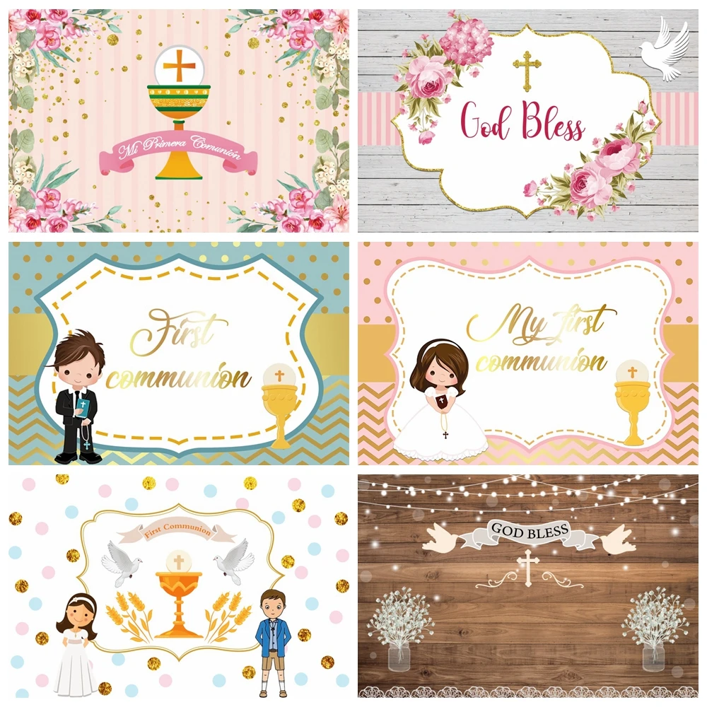 

Yeele Holy First Communion Girl Boy Backdrop My Baptism Photography Baby Shower Newborn Birthday Background For Photo Studio