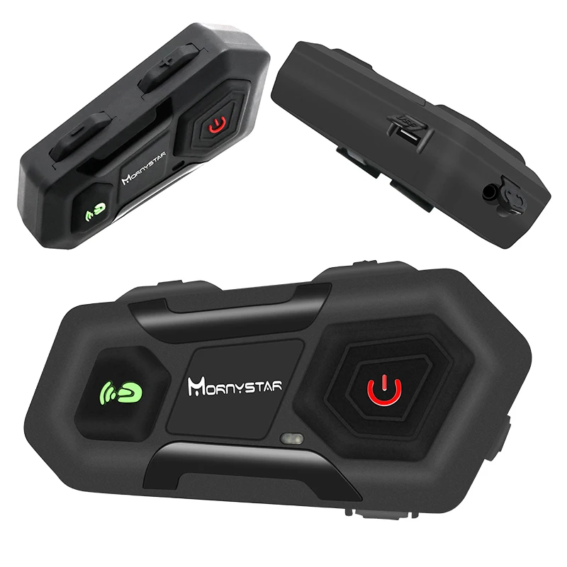 2 шт Mornystar M2 1600 м мотоциклетный шлем Интерком группа 3 Rider шлем Bluetooth гарнитура Водонепроницаемый Handsfree переговорные мото