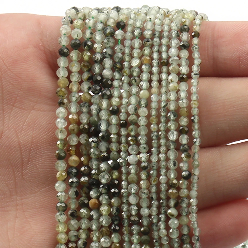 

Натуральный крошечный минеральные каменные бусины 2 3 4 мм, маленькие зеленые бусины-разделители, бусины-колье, 15 дюймов