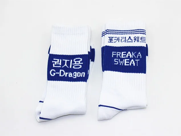 WJFXSOX 1 Pairs Korean style alphabet GD port Harajuku wind tube cotton socks Calcetines Fashion Hip Hop unisex Socks | Мужская одежда