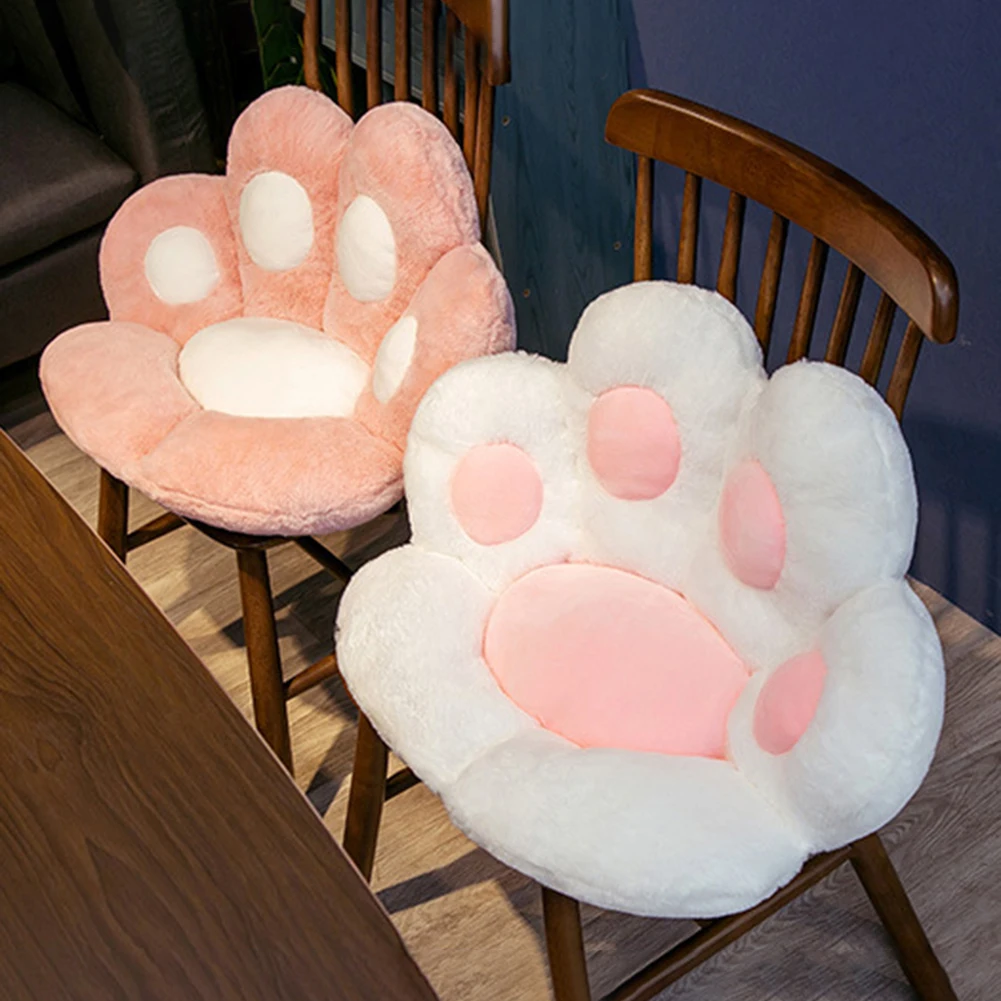 

Chair Cushions Cute Cat Paw Shape Plush Seat Stuffed Soft Bear Paw Home Chair Floor Tatami Animal Cat Seat Gift