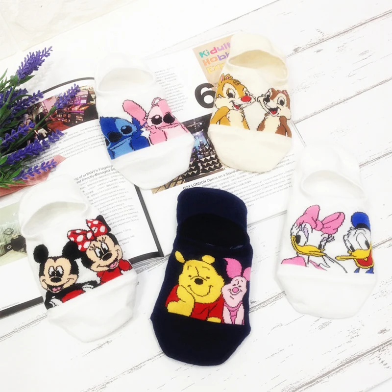 Носки женские короткие дышащие смешные милые с рисунком аниме удобные модные
