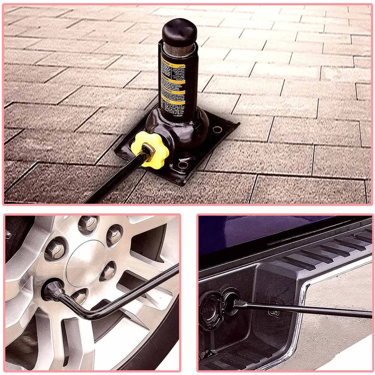 Запасные шины Джек инструмент гаечный ключ комплект и из искусственной кожи