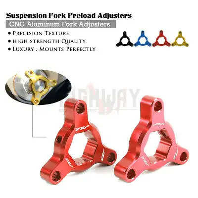 

Motorcycle 14mm CNC Suspension Fork Preload Adjuster For Yamaha YZF R1 1998-2014