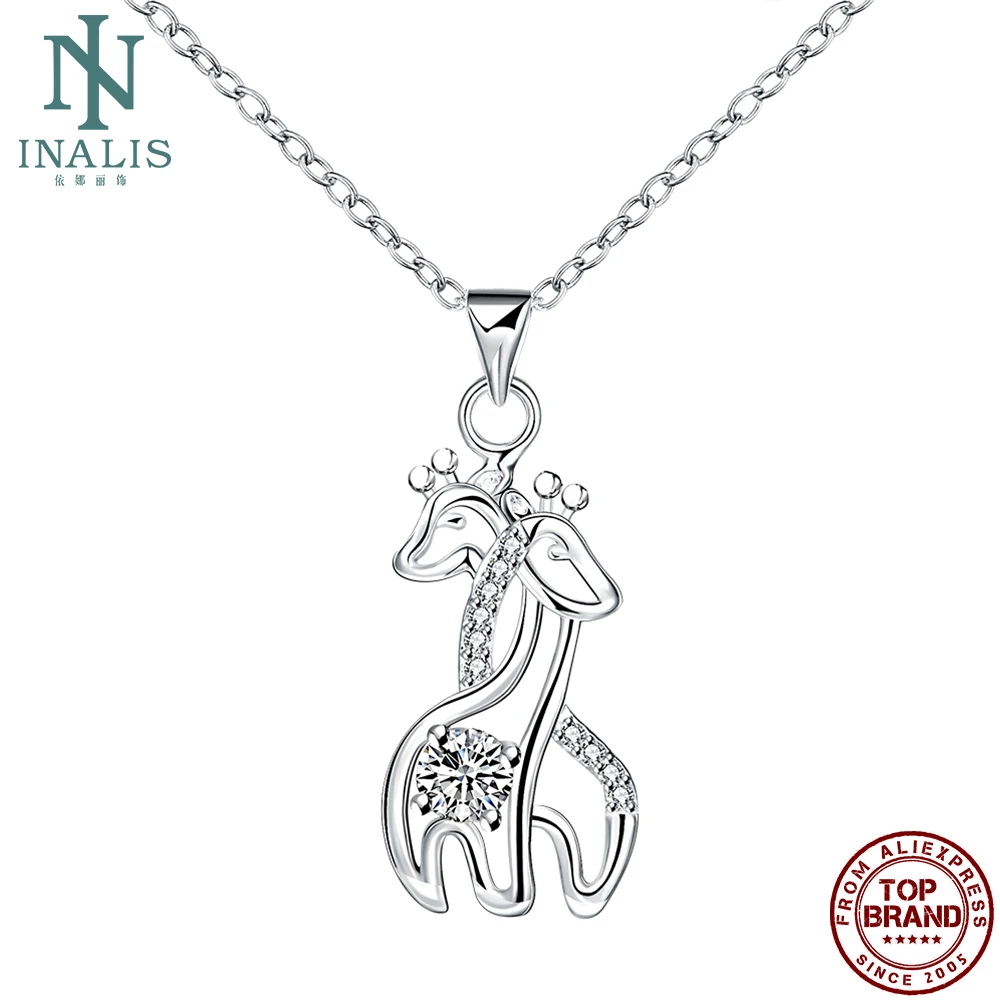 INALIS Cute Giraffe Pendant For Women Personality Romantic Animal Pendants Festival Prom Fashion Jewelry Gift Send Girlfriend