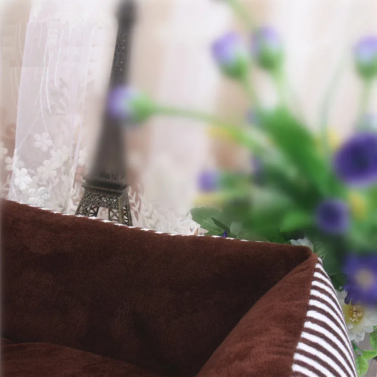 Кровать для собаки кровать домашнего питомца собак Полосатый кот зимний теплый