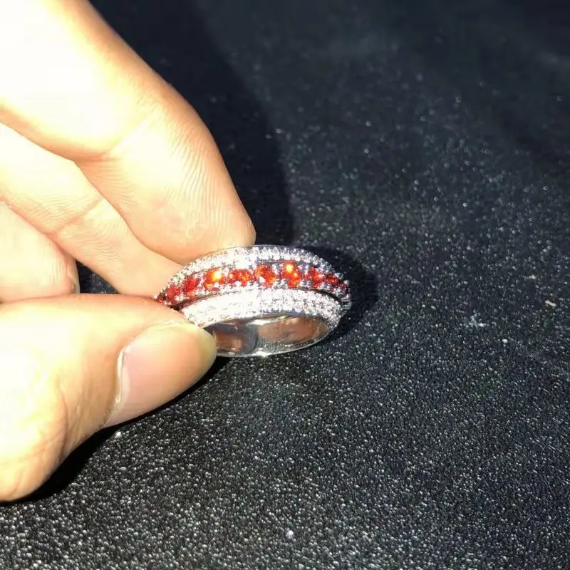 Женское кольцо с бриллиантами 925 пробы anillos серебряное поворотом вечерние кольца