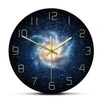 galaxy outer space wall clock for living room silent clock nebula stars wall art abstract universe home decor astronomy gifts