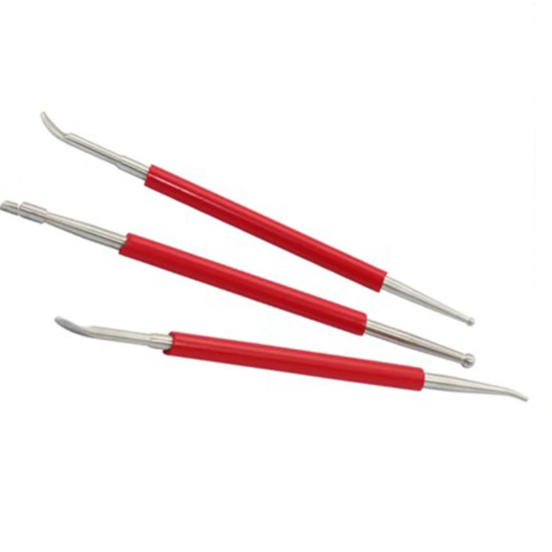 

3-piece Set of Stainless Steel Metal Sculpture Tools Clay Hand-made Clay Tools