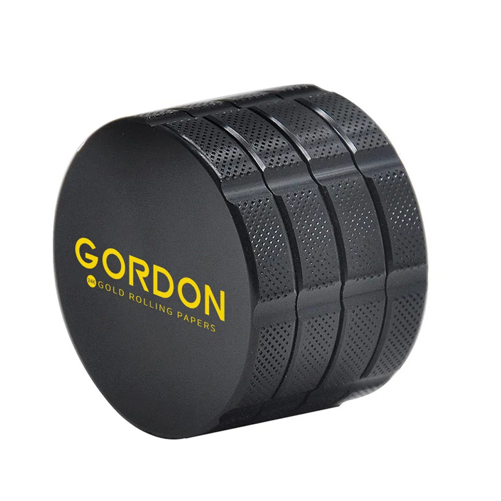 

GORDON 60MM 4 Piece GORDON Metal Smoking Grinder Aircraft Aluminum Tobacco Herb Grinder Large Space Smoke Grinders