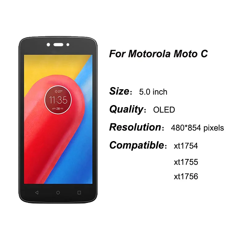 3 шт./лот OLED дисплей для Motorola Moto C ЖК-дисплей дигитайзер панель экран Замена moto c