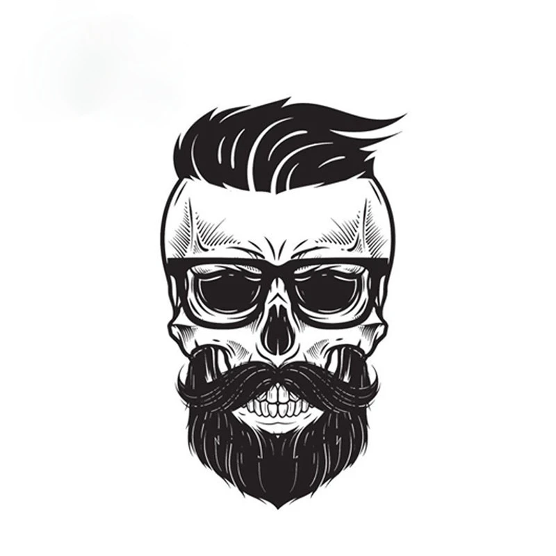 

Funny Skull Helmet Vinyl Car Stickers Cool Auto Moto Bike Car Van Truck Cover Scratches 3D Decal Styling Fine Decor PVC13x8cm