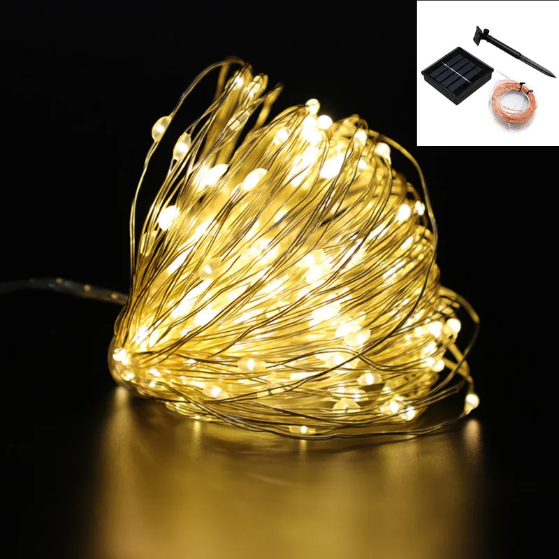 

LED Solar Garden Light 5M 50led Solar Light Outdoors Christmas Lights Garland Curtain Fairy Lights Christmas Decoration Kerst