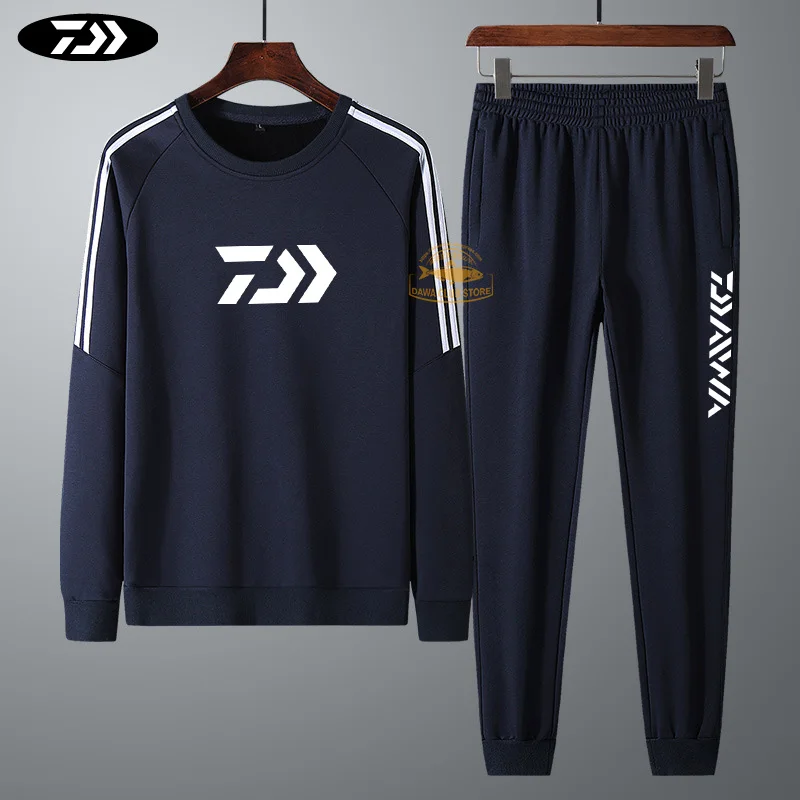 

2020 New Daiwa Fishing Suit Cotton Autumn Outdoor Camping Hiking Sport Casual Set Fishing Plus Velvet Jacket Pants Suit