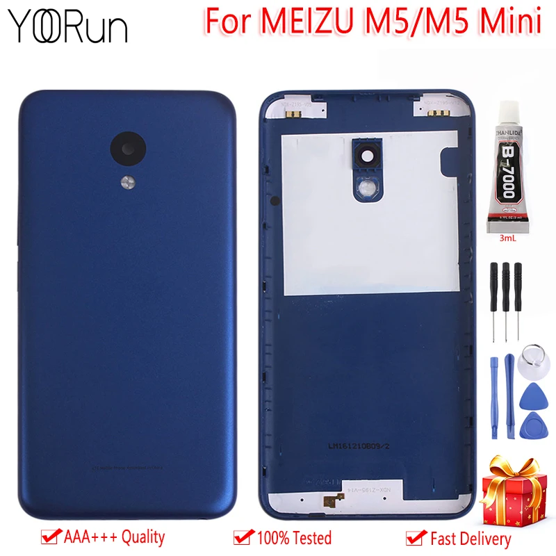 Качество AAA корпус для MEIZU M5 Mini M611D M611H задняя крышка батарейного отсека металлический корпус крышка Бесплатные инструменты