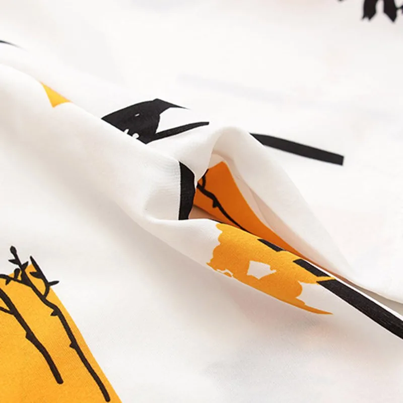 

Women Blouses Lapel Loose Korean Style Wild Shirt Chiffon Print Design Niche Short-Sleeved Camisa Saco Top Vetements Femmes