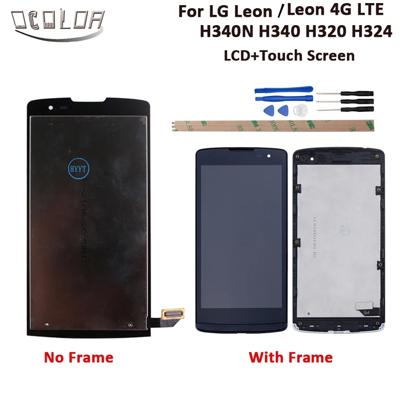 Ocolor для LG Leon 4G LTE H340N H340 ЖК-дисплей и сенсорный экран в сборе с рамкой H320 H324 телефон 4